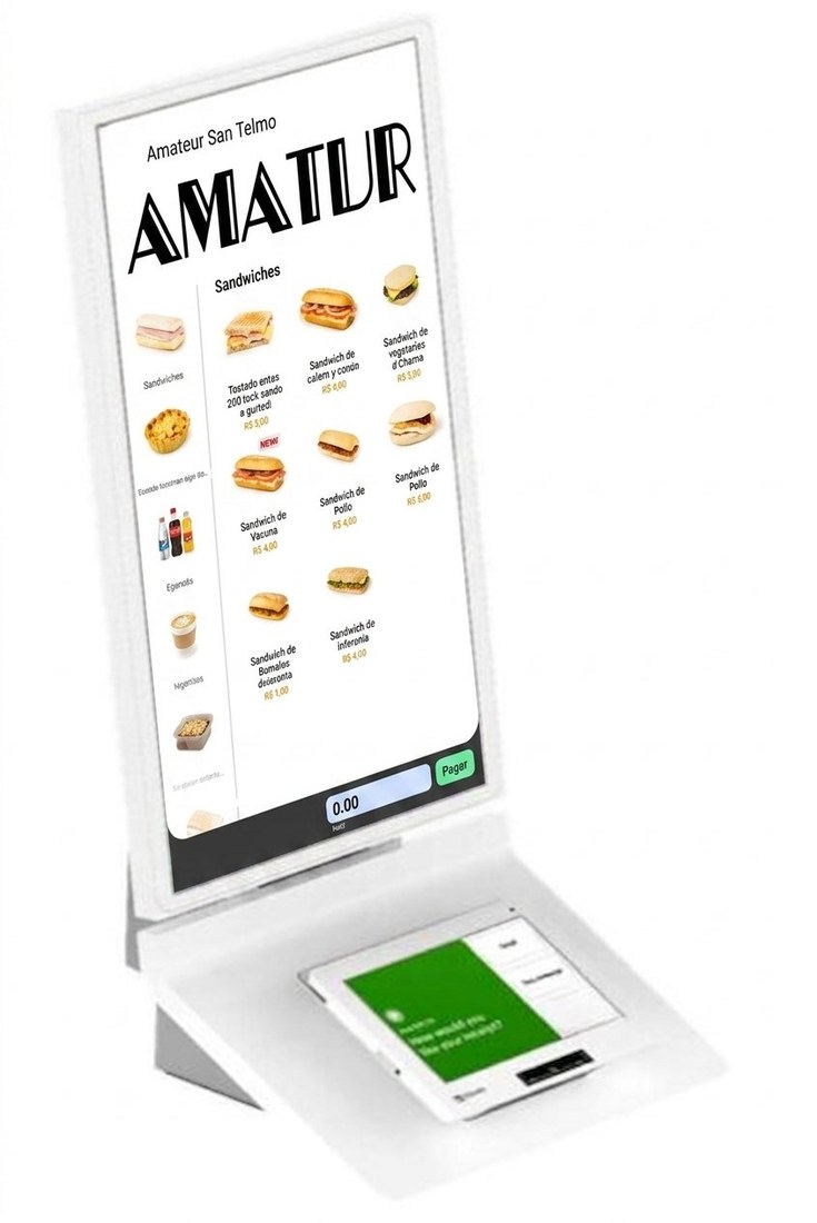 Clover Kiosk ejecutando OrderFast